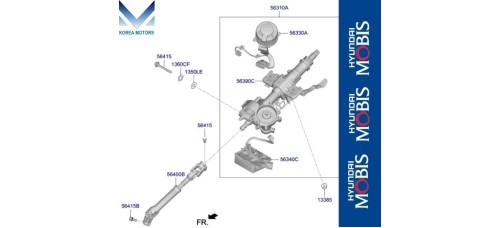 MOBIS STEERING COLUMN SHAFT HYUNDAI VELOSTER 2018-21